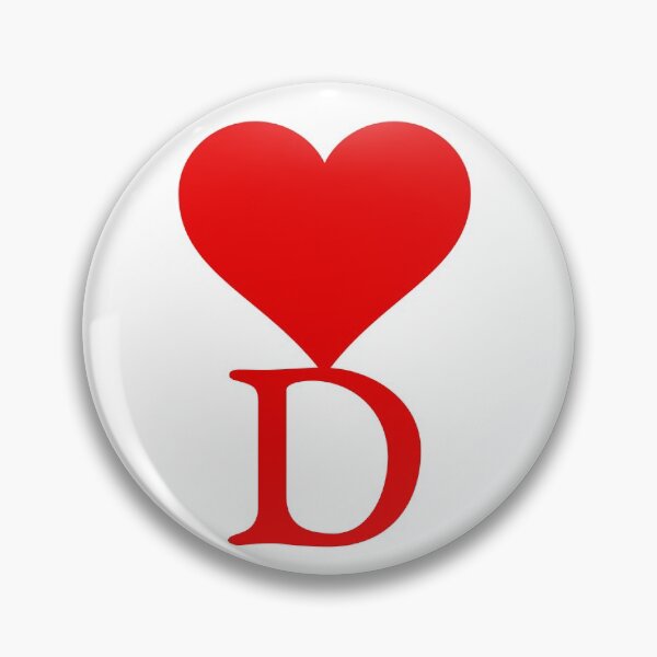 Item preview, Heart with letter initial D designed and sold by ronaldsonou.