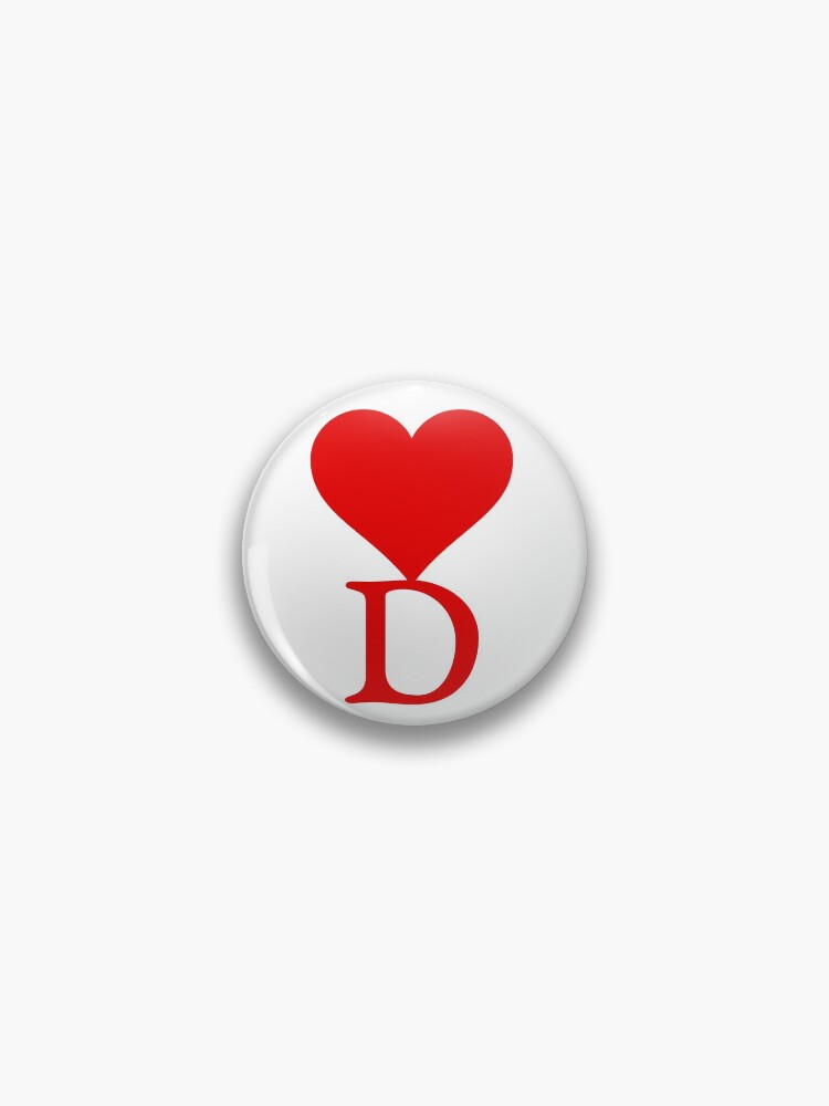 Heart with letter initial D