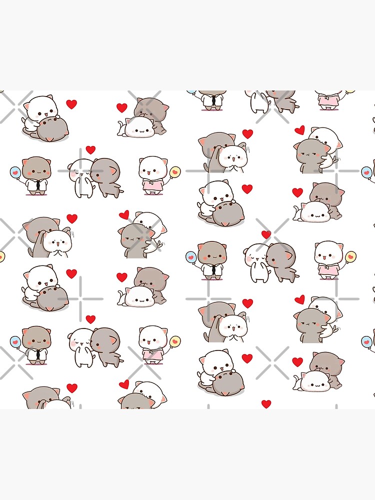 mochi peach cat sticker pack by mocha--cat