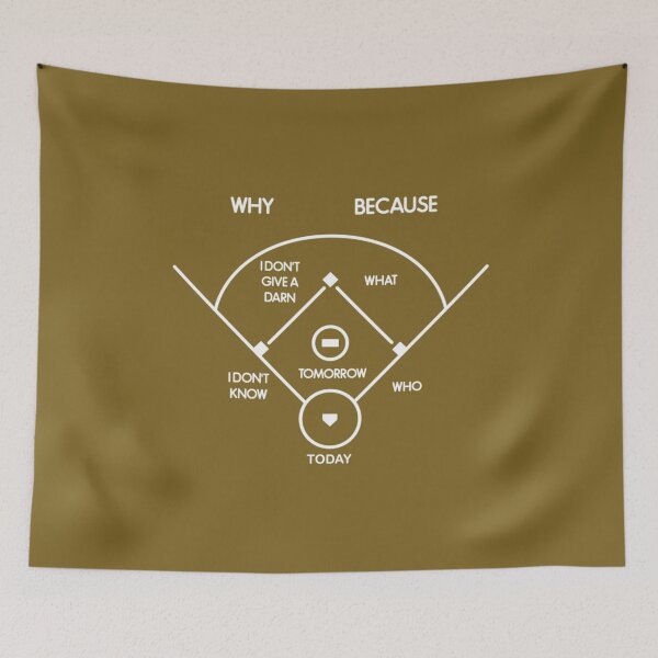 Item preview, abbott  costello whos on first   Whats on second I dont know is on third today is pitching tomorrows catching designed and sold by MustBeMuse.