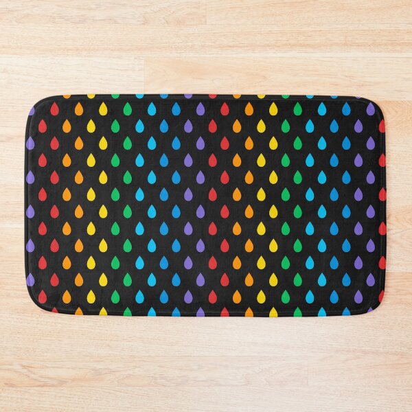 Item preview, “Rainbow Raindrops” on black designed and sold by FarmersCottage.