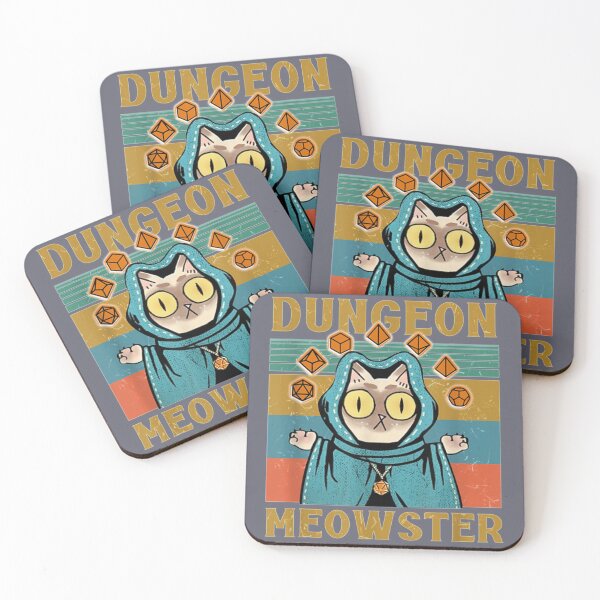 Item preview, Dungeon Meowster Funny NerdyGamer CatD20 Dice RPG designed and sold by MustBeMuse.