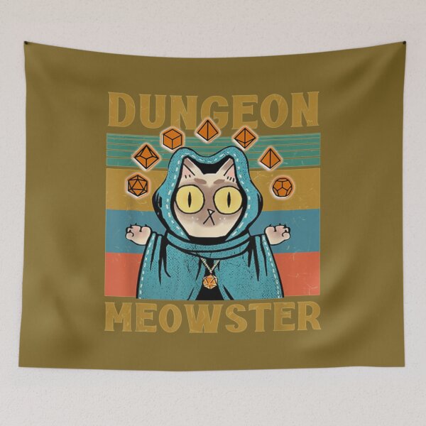 Item preview, Dungeon Meowster Funny NerdyGamer CatD20 Dice RPG designed and sold by MustBeMuse.