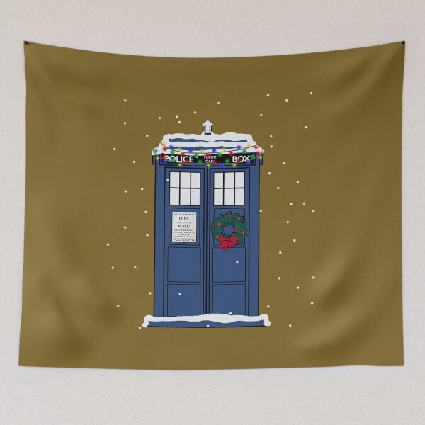 Item preview, Festive Police Public Call Box  designed and sold by MustBeMuse.