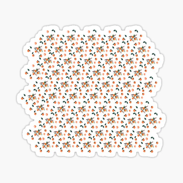 Orange pattern large Sticker