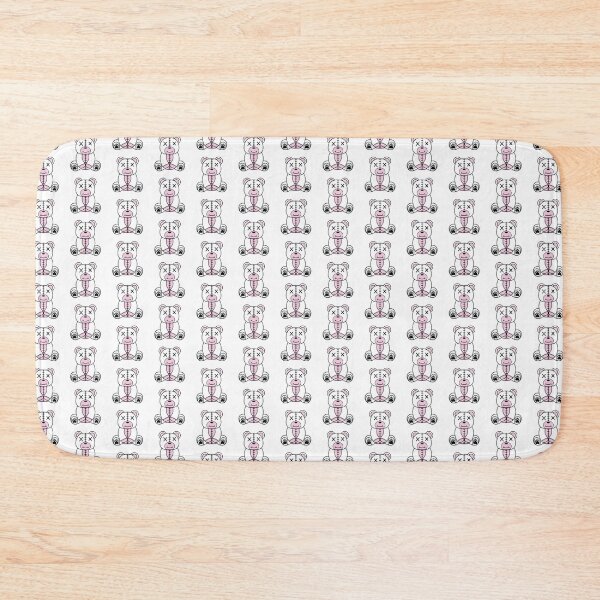 Item preview, White Pink Stitched Teddy Bear designed and sold by Pixeo.