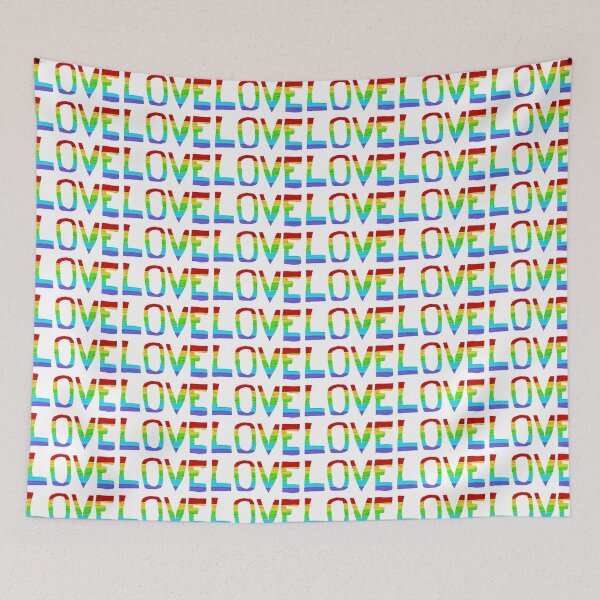 Item preview, Love Rainbow (white) designed and sold by ScarletPanda.