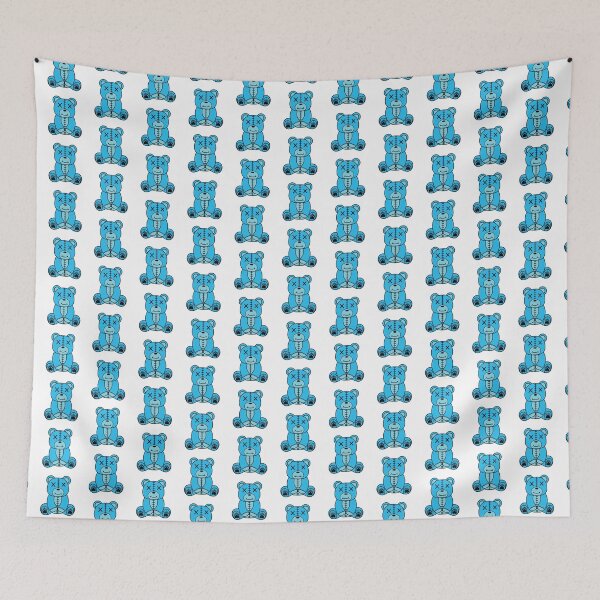 Item preview, Blue Stitched Teddy Bear designed and sold by Pixeo.