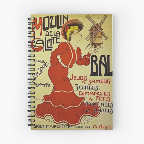 Item preview, Vintage French Advertisement "Moulin de la Galette Bal" - Ball at the Moulin de la Galette designed and sold by TJHarr.