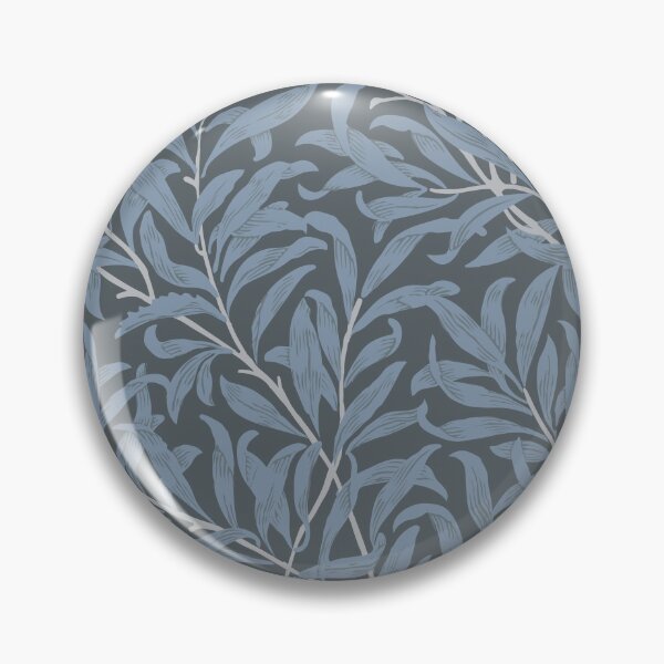 Item preview, William Morris Willow Floral Pattern Avio Blue and Balckboard Grey designed and sold by nouveaudecor.