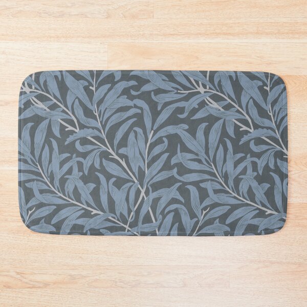 Item preview, William Morris Willow Floral Pattern Avio Blue and Balckboard Grey designed and sold by nouveaudecor.