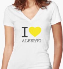 I ♥ ALBERTO Women's Fitted V-Neck T-Shirt