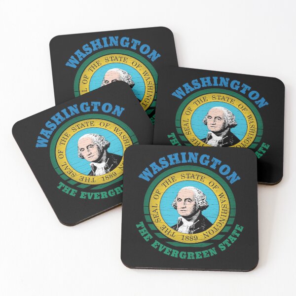 Artikelvorschau, WASHINGTON EVERGREEN STATE FLAGGE entworfen und verkauft von Madjack Tees Kiwi SuperStore.