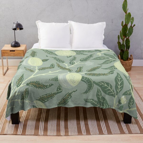 Item preview, William Morris Fruit Pattern Sage Green designed and sold by nouveaudecor.