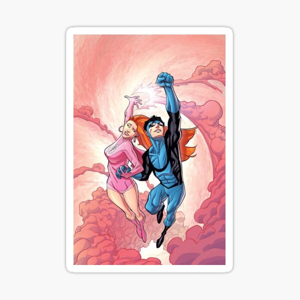 "atom eve invincible " Sticker by Digitalunivers | Redbubble