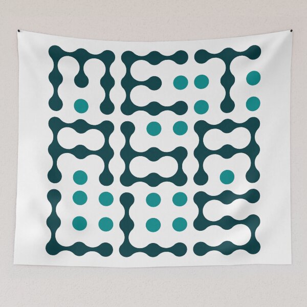 Item preview, Metaballs Typography (Teal) designed and sold by John Uttley.