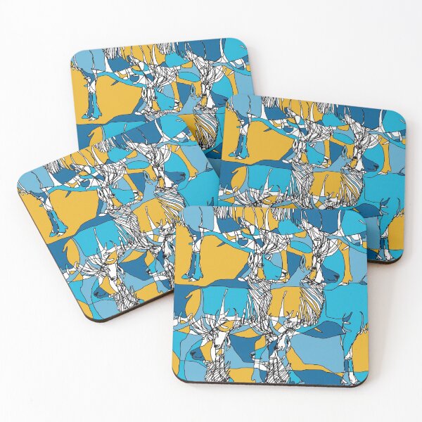 Item preview, blue & mustard ELK designed and sold by fgood.