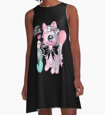 Tattooed Kitty A-Line Dress