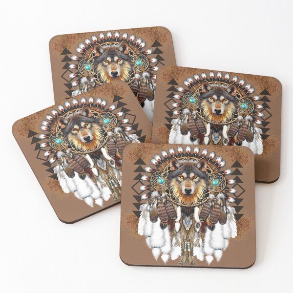 Item preview, Native American Wolf Dreamcatcher designed and sold by lehnhattien.
