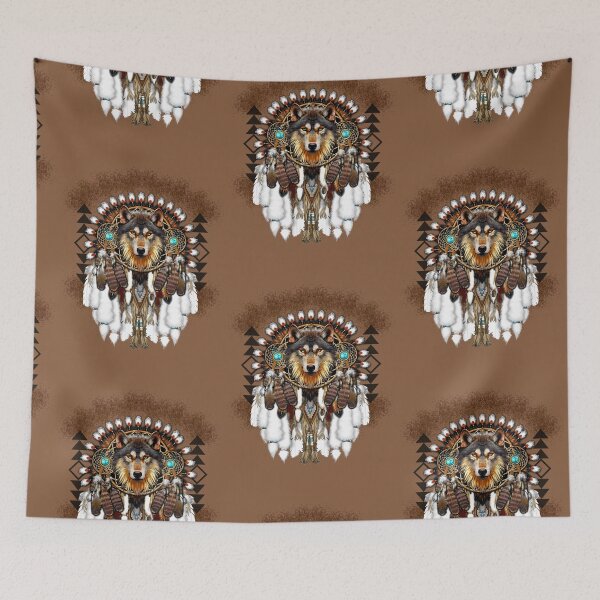 Item preview, Native American Wolf Dreamcatcher designed and sold by lehnhattien.