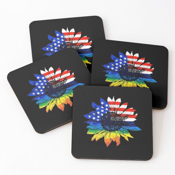Item preview, 4th Of July Love Sunflower Patriotic American Flag designed and sold by Raminovitch.