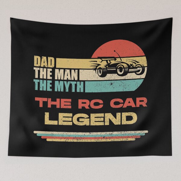 Item preview, Dad the man the myth the rc car legend, vintage style, rc car racing games competition, remote control cars lover designed and sold by SGS-.
