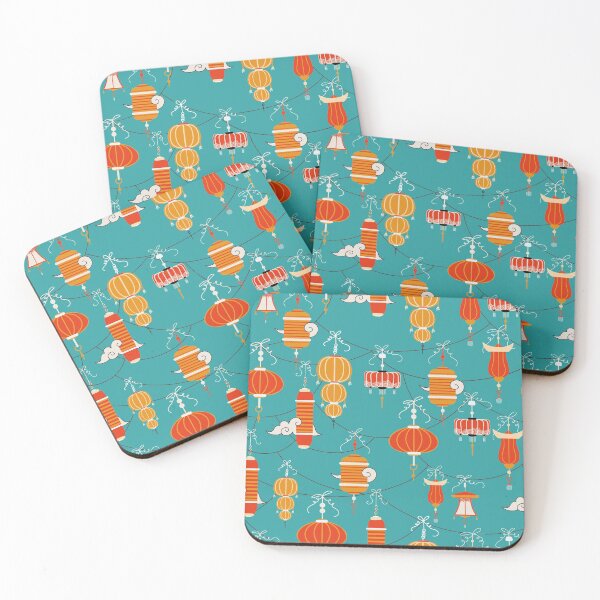 Item preview, Colorful Chinese Lanterns Pattern designed and sold by space-kitten.