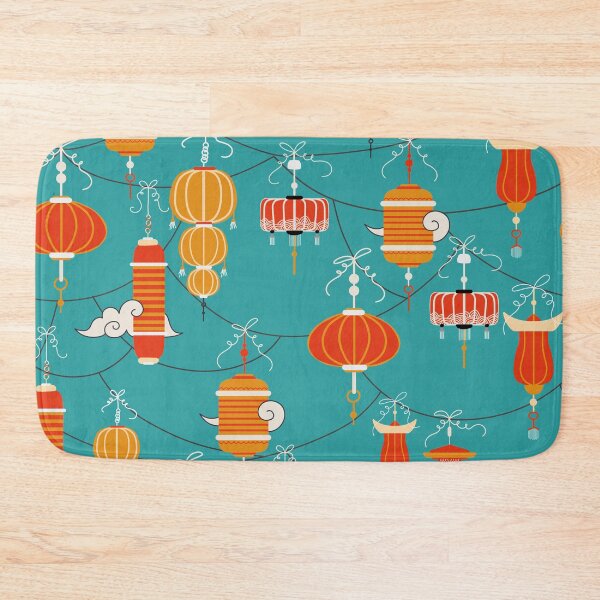 Item preview, Colorful Chinese Lanterns Pattern designed and sold by space-kitten.