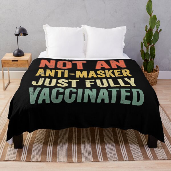 Item preview, Retro Not An Anti-Masker Just Vaccinated Funny Fully Vaxxed designed and sold by MatheoMcgough.