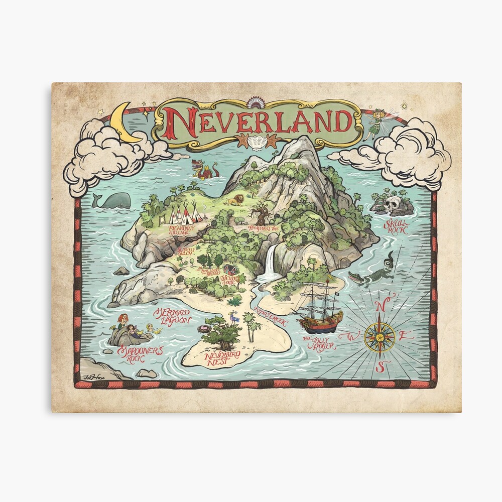 Buy Disney Tinkerbell Neverland Treasure Map All-Over Print Little