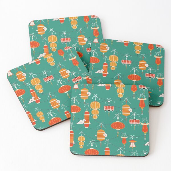 Item preview, Colorful Chinese Lanterns Pattern designed and sold by space-kitten.