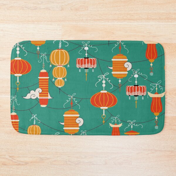 Item preview, Colorful Chinese Lanterns Pattern designed and sold by space-kitten.