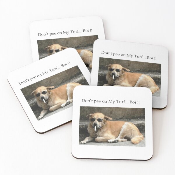 Item preview, Funny Dog Stickers: "Don't Pee on Mu Turf.....Boi" designed and sold by Memiefy.