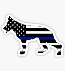 German Shepherd: Thin Blue Line Sticker