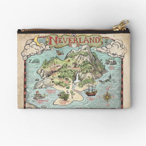 Mapa de Neverland Bolsos de mano
