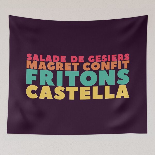 Item preview, Gizzard salad, Confit Magret, Fritons, Castella designed and sold by REDPRINT Studio.