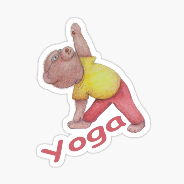 Item preview, Yoga Bear in Triangle pose  designed and sold by MonicaArtist.
