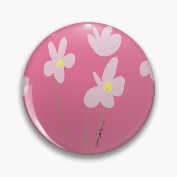 Item preview, Pink Happy Daisy Print designed and sold by NaomiJTextiles.