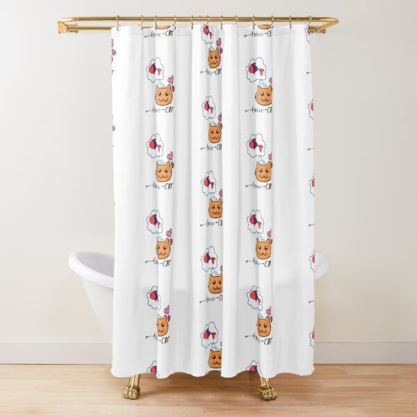 Dreamy kitty for fish. cool cat Shower Curtain