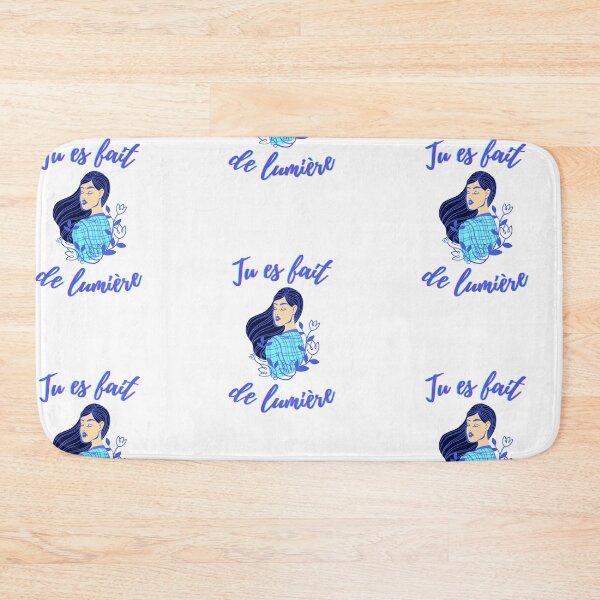 Item preview, You are made of light - french language words theme gifts (aqua blue) designed and sold by RebelliousRosee.