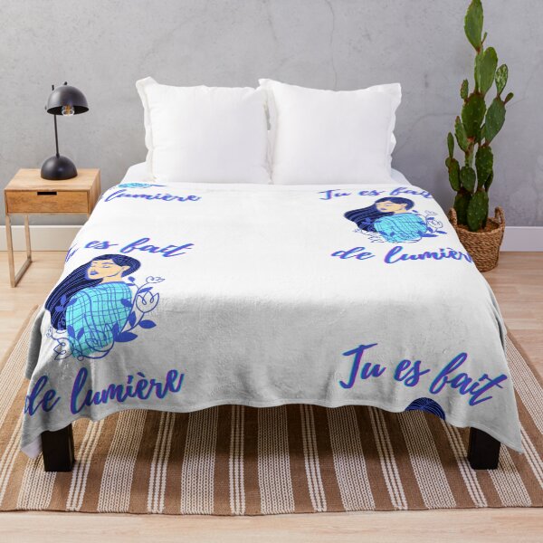 Item preview, You are made of light - french language words theme gifts (aqua blue) designed and sold by RebelliousRosee.