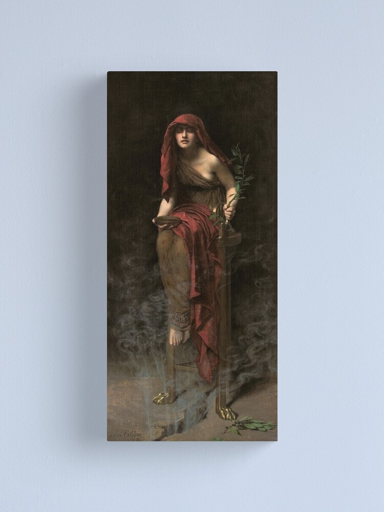 Alternate view of Priestess of Delphi - John Collier - 1891 Canvas Print