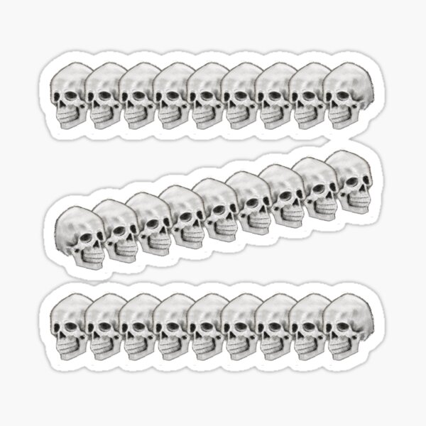 Z Skulls Army Black Sticker