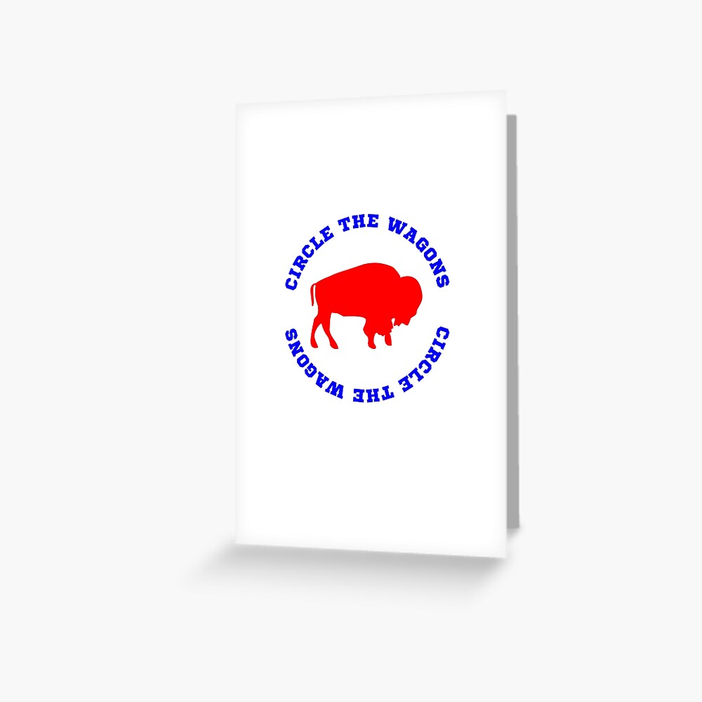 Buffalo Bills Vertical Circle The Wagons Flag