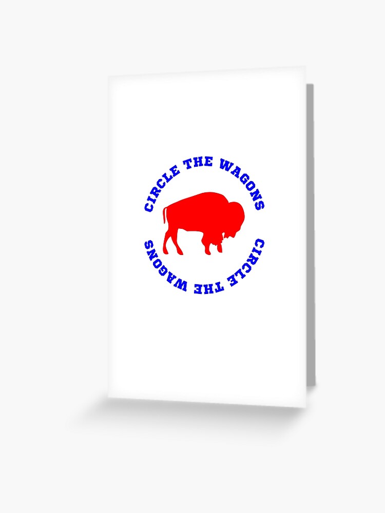 Buffalo Bills Vertical Circle The Wagons Flag