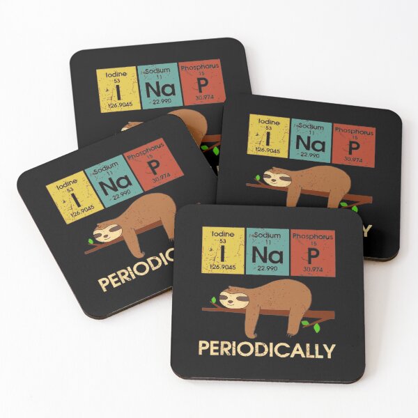 Item preview, I Nap Periodically Funny Chemistry Lazy Sloth designed and sold by learkemili.