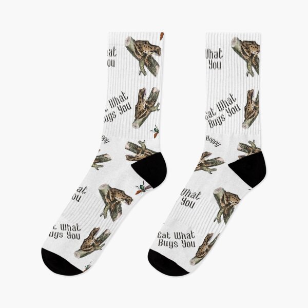 Item preview, Eat what Bugs you Hoppy Frog on a log cottagecore frogcore cute happy frog  mental health designed and sold by All Things Wild.