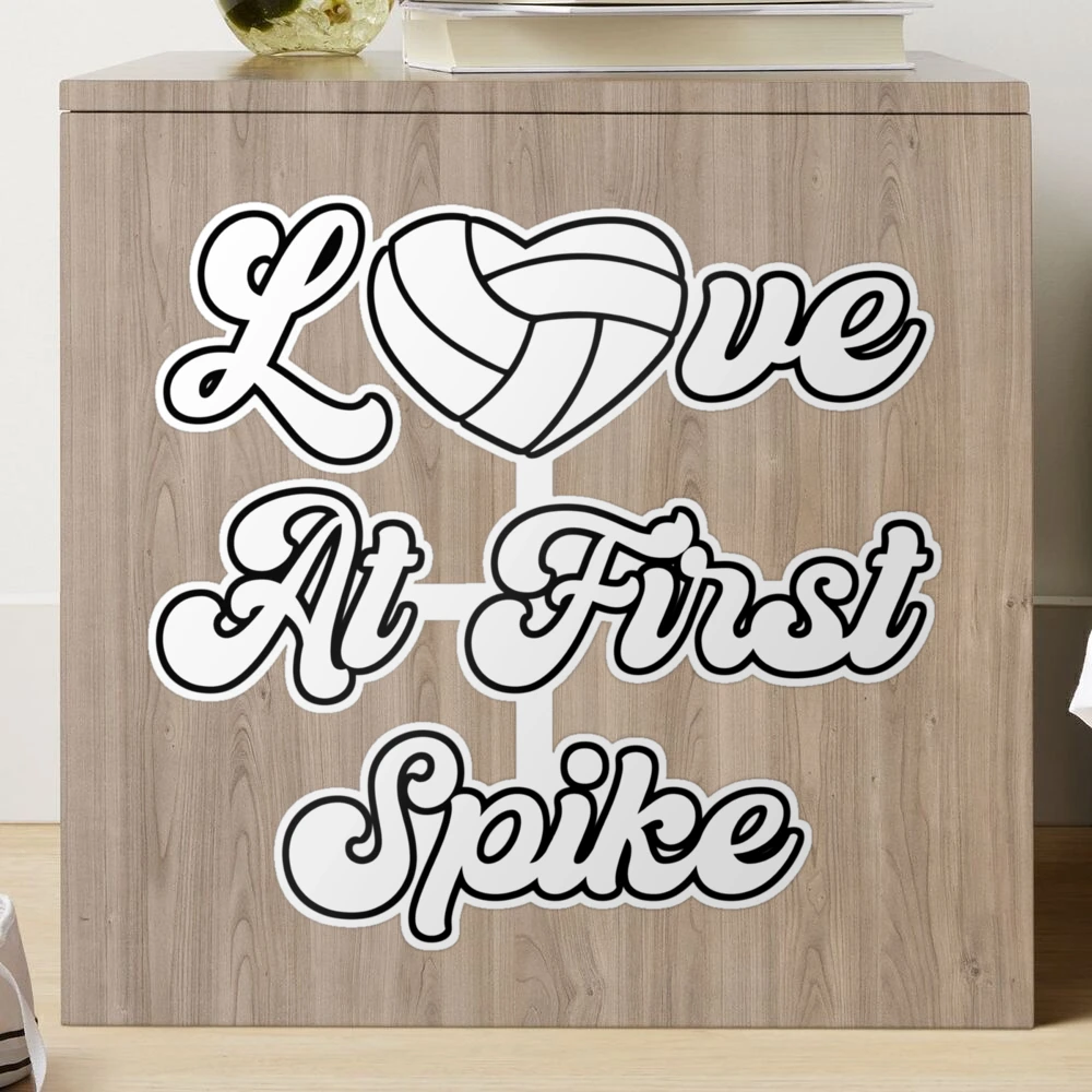 Love at First Spike, Love Volleyball, Volleyball Quote, Instant