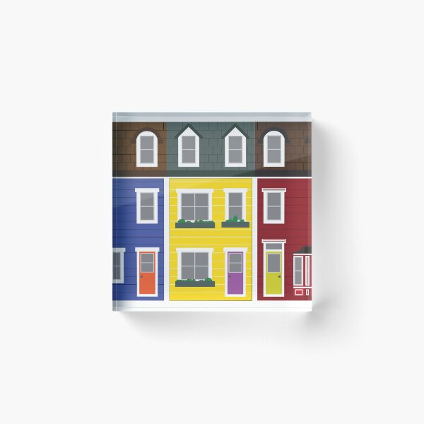 Item preview, Newfoundland Row Houses || Newfoundland and Labrador || Gifts || Souvenirs designed and sold by SaltWaterOre.