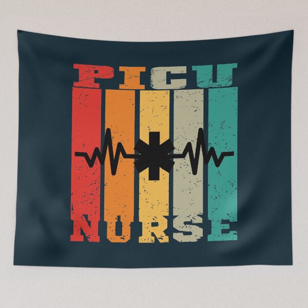 Item preview, PICU Nurse Vintage Rainbow designed and sold by DebbisPalette.